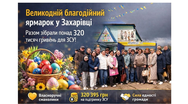 Єдність, що надихає: як Захарівська громада зібрала понад 320 тисяч гривень для ЗСУ