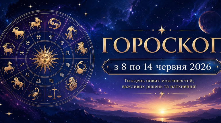 Гороскоп на тиждень з 8 по 14 червня 2026 року для всіх знаків зодіаку