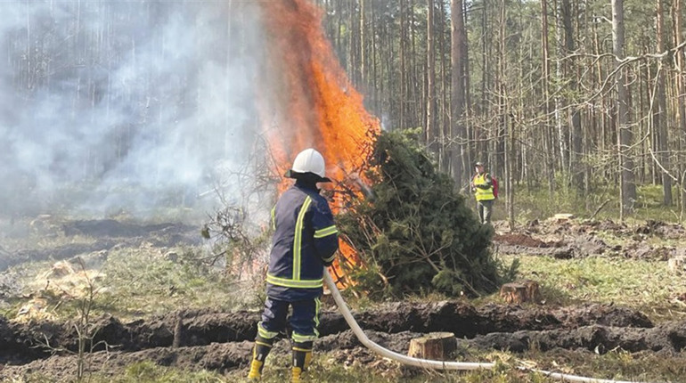 Лісівники та рятувальники відпрацьовують тактику гасіння лісових пожеж