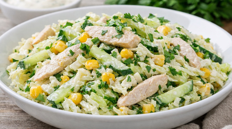 Рецепт дня: салат з куркою та пекінською капустою