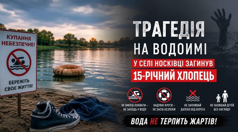 Трагедія на водоймі: у селі Носківці загинув 15-річний хлопець