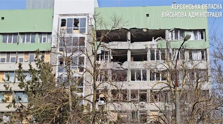 Як через атаку РФ постраждав Херсонський державний університет - фото і відео