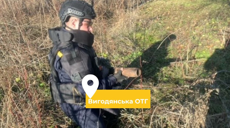 Неподалік залізничної колії у селі Вигода знайшли 12 вибухонебезпечних предметів - боєприпаси