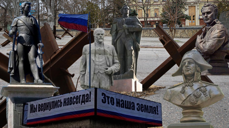 Ідеологія в бронзі: навіщо Росія “засіває” окуповану Херсонщину своїми монументами