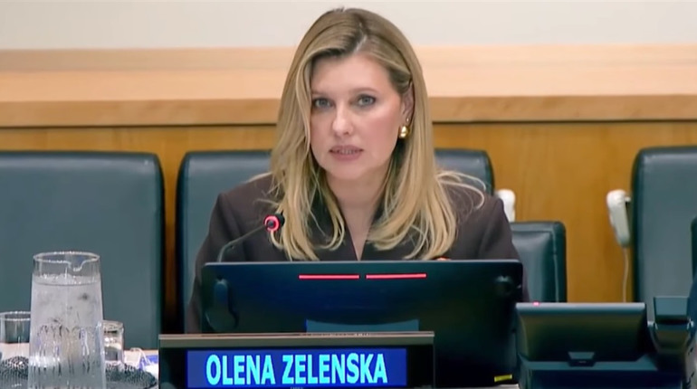 У Нью-Йорку Олена Зеленська розповіла про викрадених росіянами дітей з Херсона