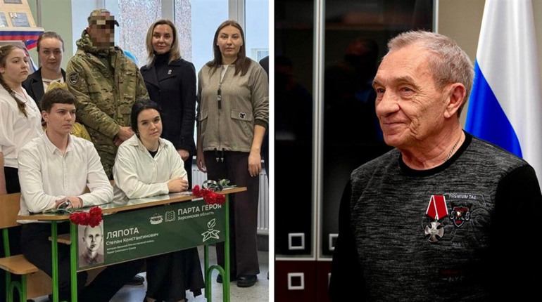 Окупанти нагородили мертвого зрадника Леонтьєва і відкрили ще дві «парти героїв» на Херсонщині