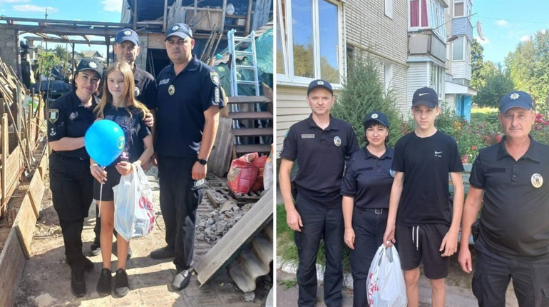 Поліцейські відвідали дітей із Глухівської громади, які отримали поранення внаслідок обстрілів рф