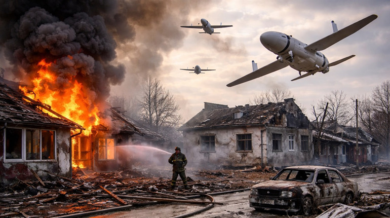 Масована атака дронів на Чернігівщину: понад 200 БпЛА збито, є руйнування та знеструмлення