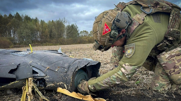 Поліція знищила уламково-фугасну бойову частину ворожого БПЛА, що не вибухнув