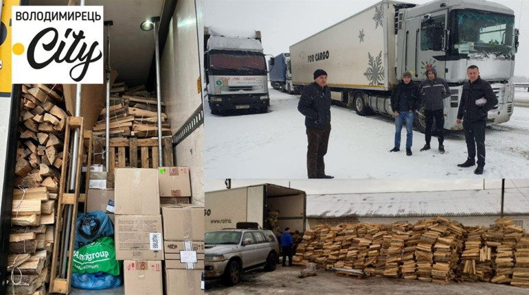 Жителі Зарічненщини відправили дрова військовим у Харківському та Запорізькому напрямках
