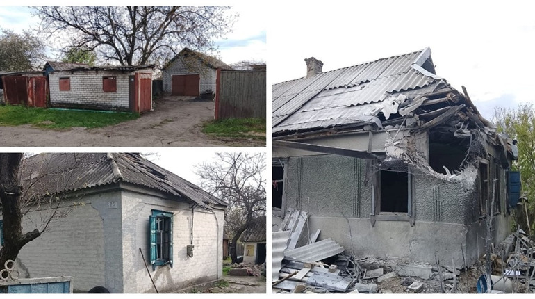 Російські БПЛА розбили будинки у селі Самарське та Росішки