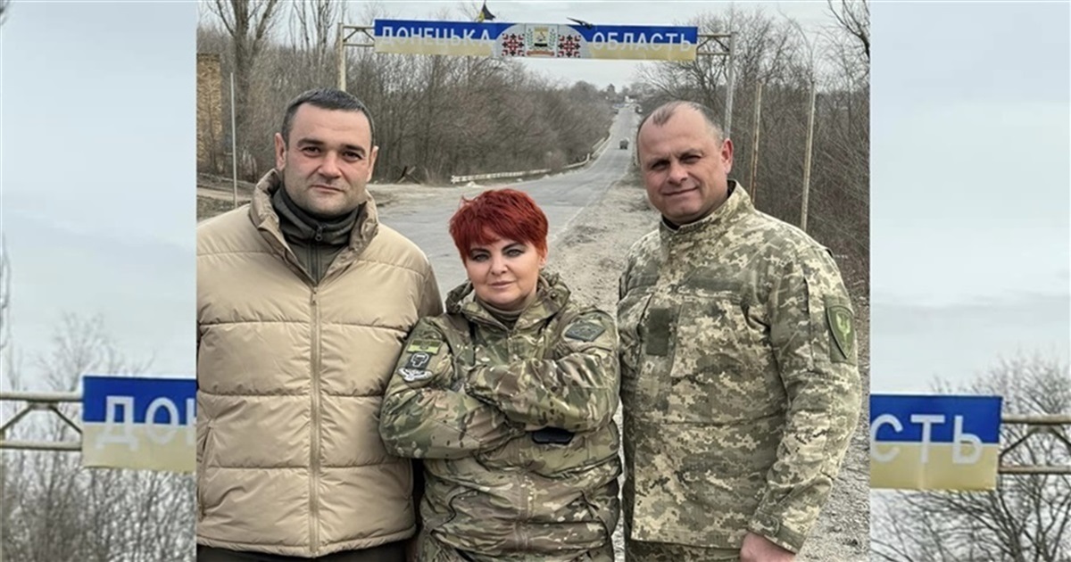 Інна Марченко, Олександр Слюсар та Микола Швиденко відвідали наших захисників на Донеччині
