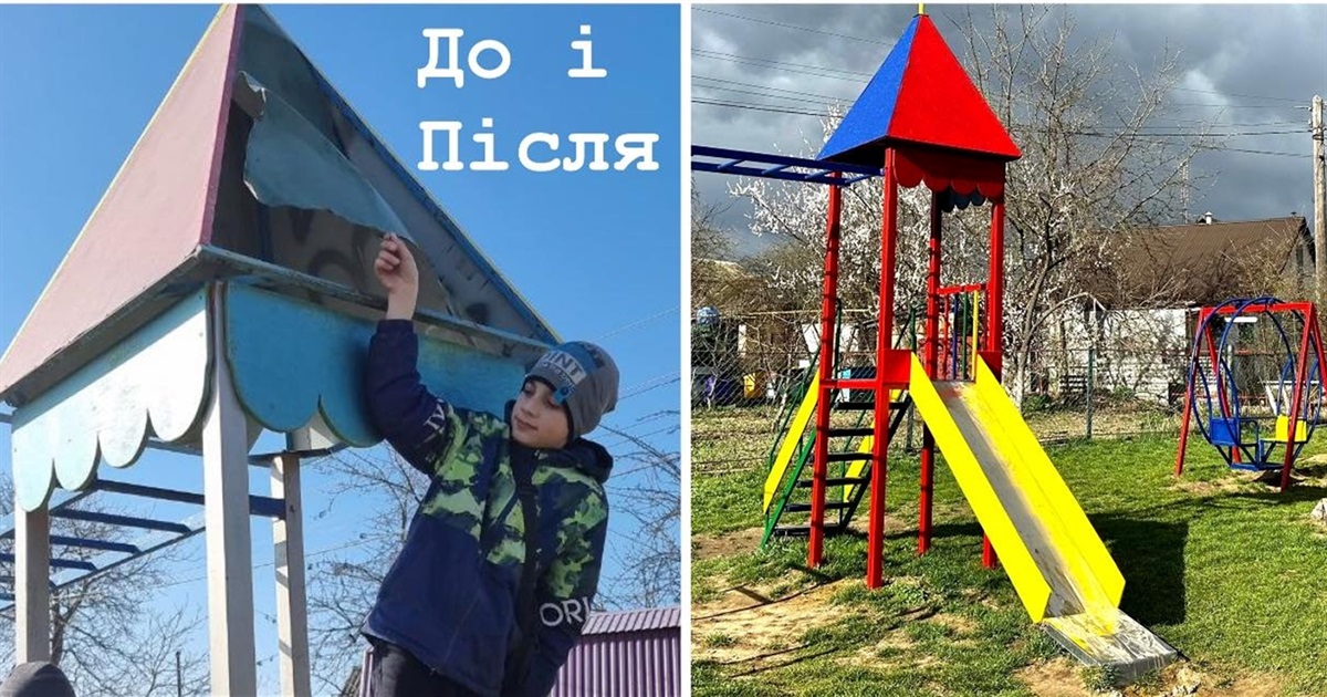 До і Після: у Жмеринці триває ремонт дитячих майданчиків