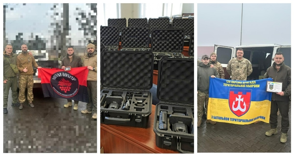 Вадим Кожуховський передав на передову від жмеринчан 37 дронів Mavic, FPV, зарядні станції та антени