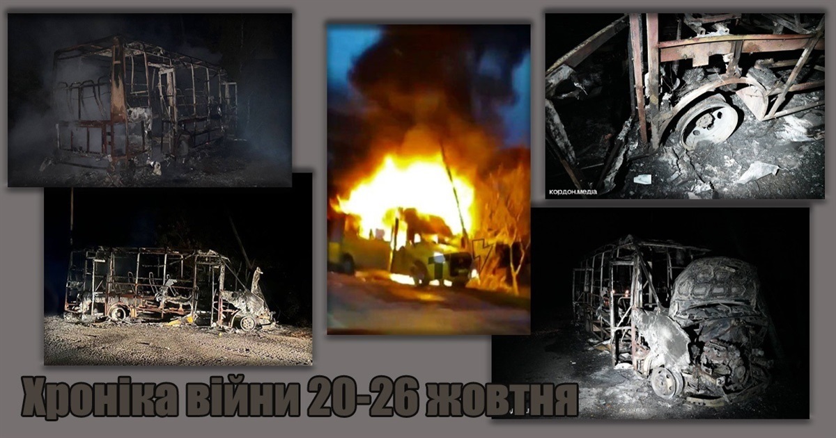 Хроніка війни 20-26 жовтня: ворог цинічно б’є по цивільних