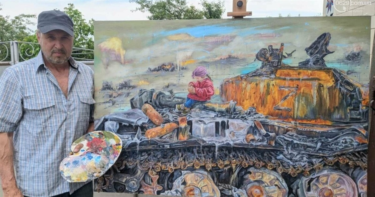 Це моя хрестоматія війни. Художник Олександр Лук'янов пише картини про пережиті жахи в Маріуполі