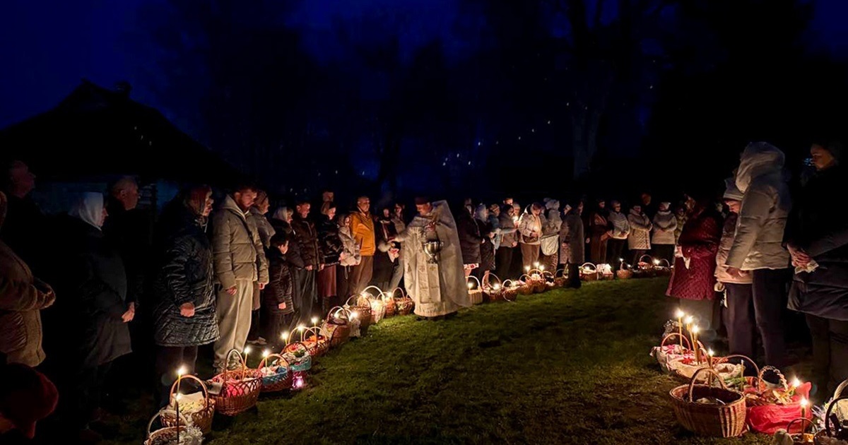 Великдень на Кагарличчині та Ржищівщині у 2026 році: молебні і освячення кошиків. Фото та відеоогляд