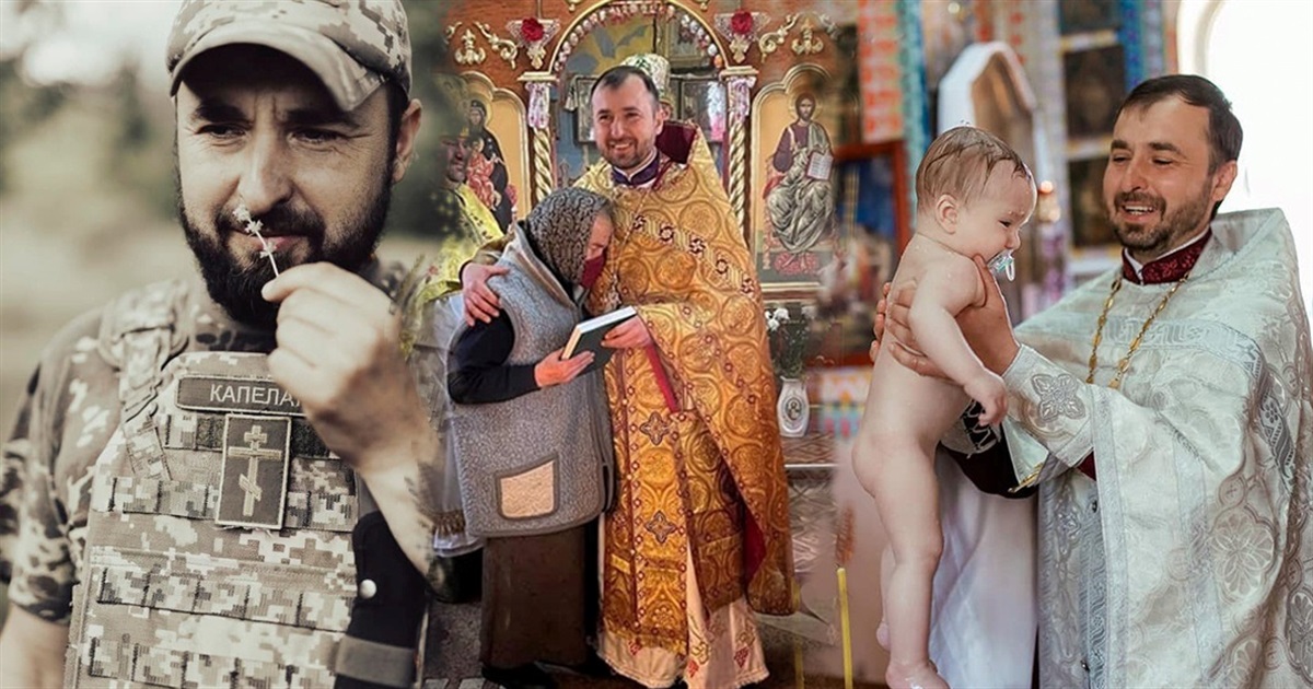 Переяславський священник Дмитро Волошин своє 40-річчя зустрів на фронті військовим капеланом ВІДЕО