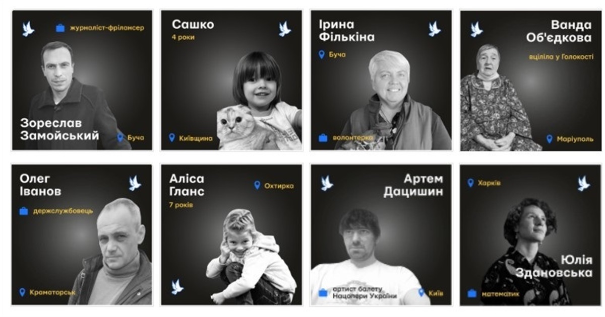 Внесіть імена тих, кого вбила росія у Меморіал цивільних жертв війни!