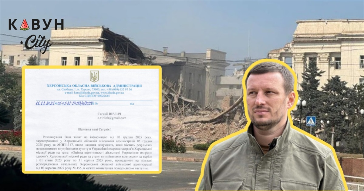 Херсонська ОВА не хоче поширювати результати аудиту управління охорони здоров'я
