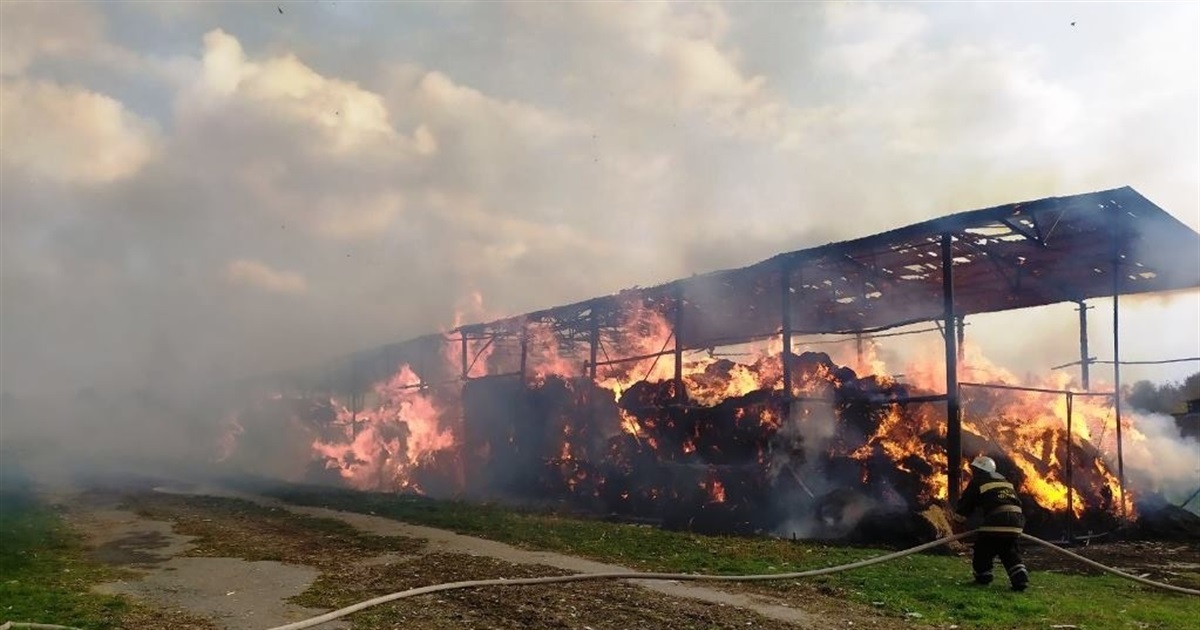 Понад три години вогнеборці ліквідовували пожежу на території домоволодіння на Звягельщині