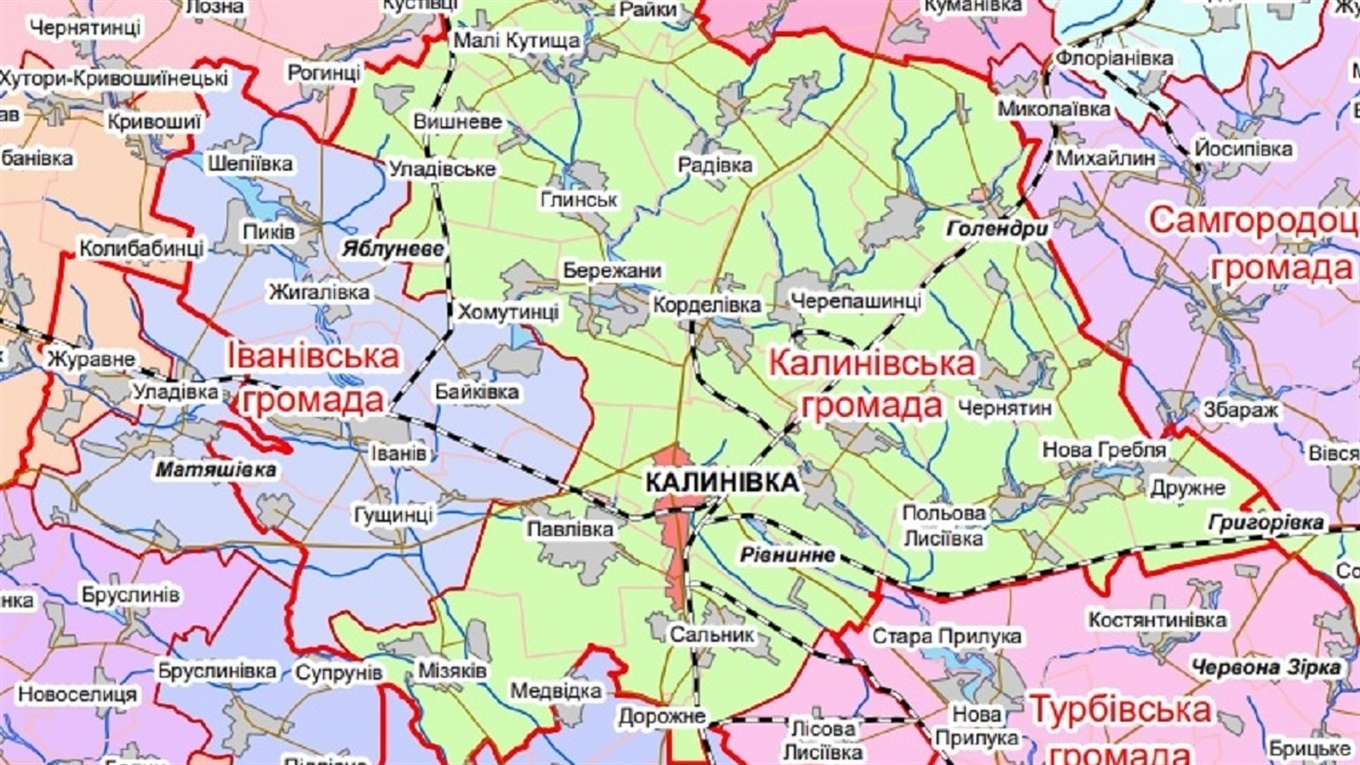 Той же район, але трішки менший: до яких ОТГ відійдуть села Калинівщини