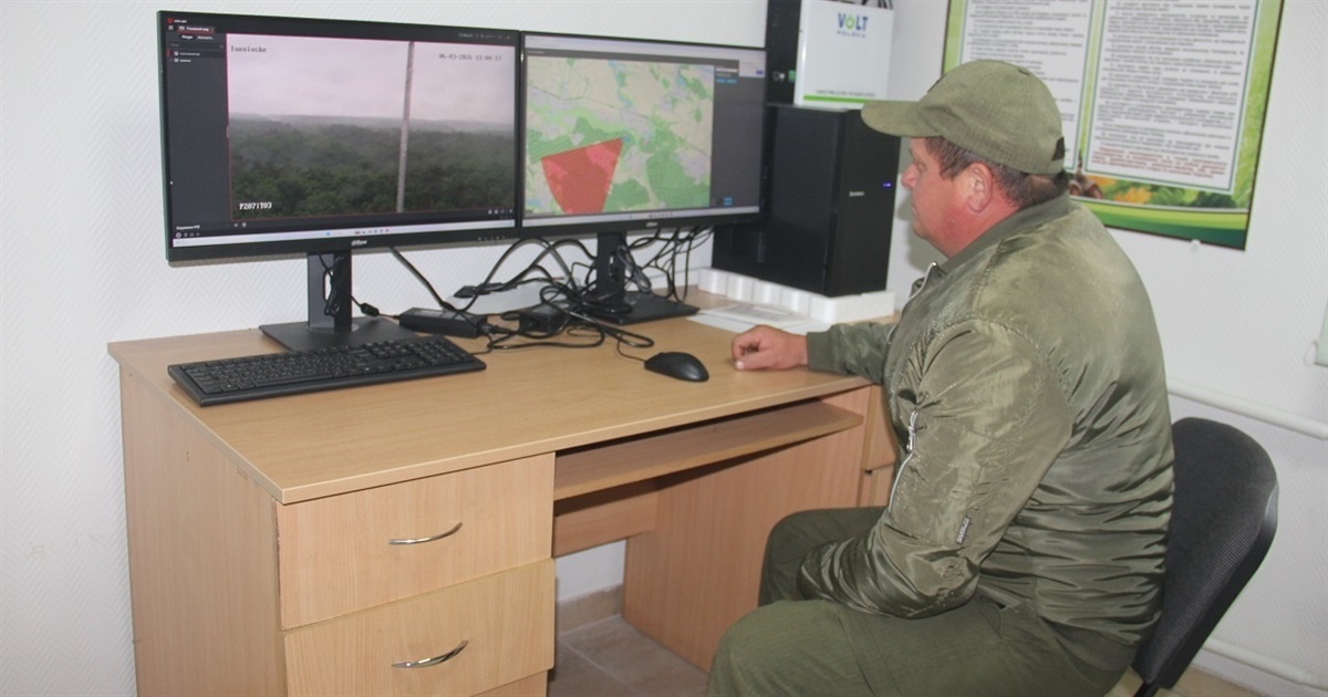 «Очі» лісу: в Іванівському лісництві встановили телесистему раннього виявлення лісових пожеж