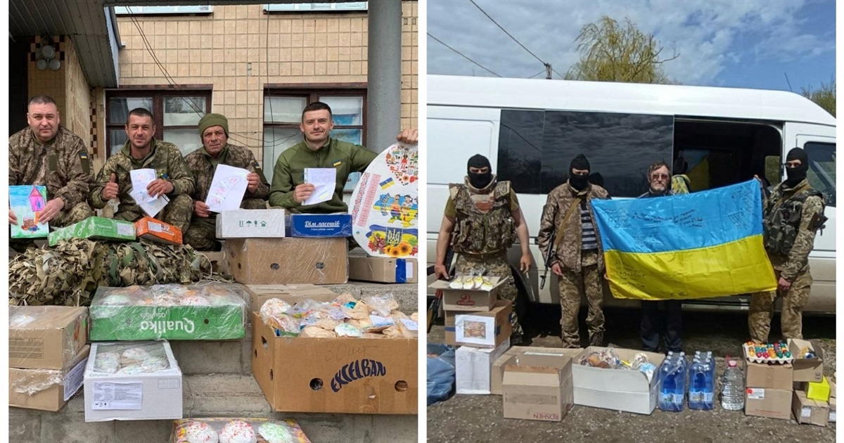 Волонтери зі Жмеринки доставили смаколики захисникам України до Великодня: фото і відео