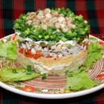 Грибний салат шарами