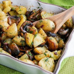 Запечена картопля з грибами