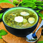 Шпинатний зелений борщ