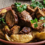 Гливи з курячою печінкою