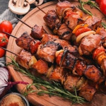 Шашлик у медово-гірчичному маринаді