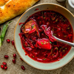 Класичний борщ на м'ясному бульйоні 