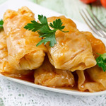 Основна страва: Голубці з рисом і овочами