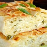Запіканка з лаваша з сиром і шинкою