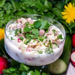 Окрошка з редискою на кефірі