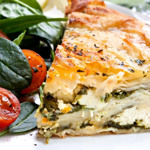 Грецький пиріг зі свіжим портулаком (Portulaca Spanakopita)