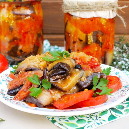 Тещин язик з баклажанів на зиму