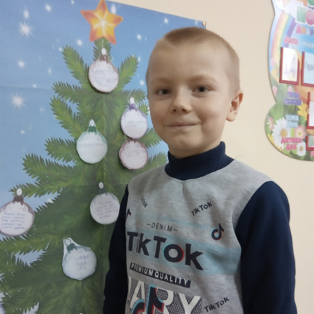 Гриша  Гармілов, учень 3 класу,  с. Олександропіль