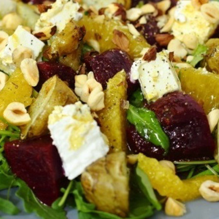 Салат з маринованого буряка та топінамбура