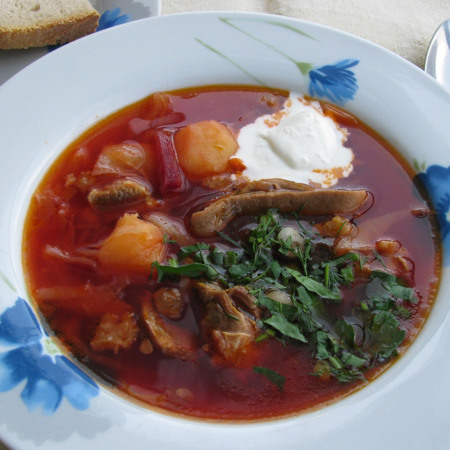 Борщ з грибами