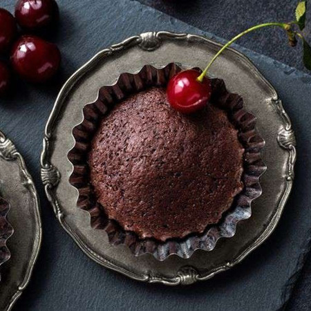 Шоколадні кекси з вишнею