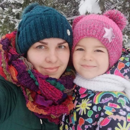 Олена Кучерява з донечкою Марією