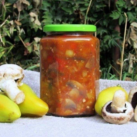 Заготівля з болгарського перцю з грибами