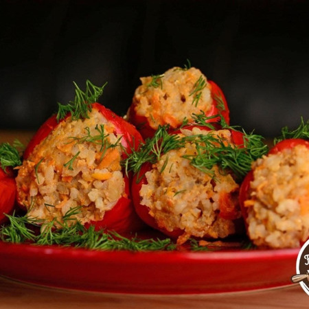 Перчик фарширований із грибами або м’ясом