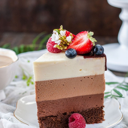 Десерт "Три шоколади"