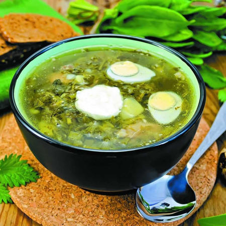 Шпинатний зелений борщ