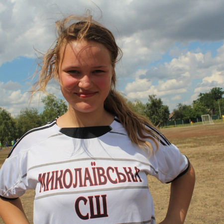 Настя Чорна, с. Миколаївка,  футбольна команда «Вікторія»