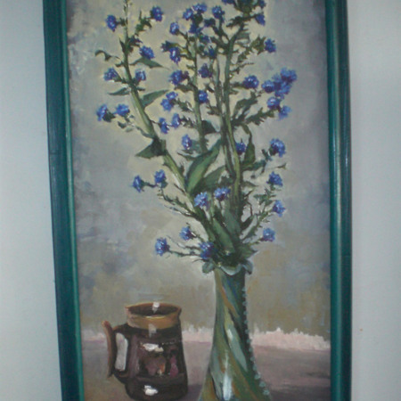 «Квіти живокосту» (полотно, олія). Валерій Івченко